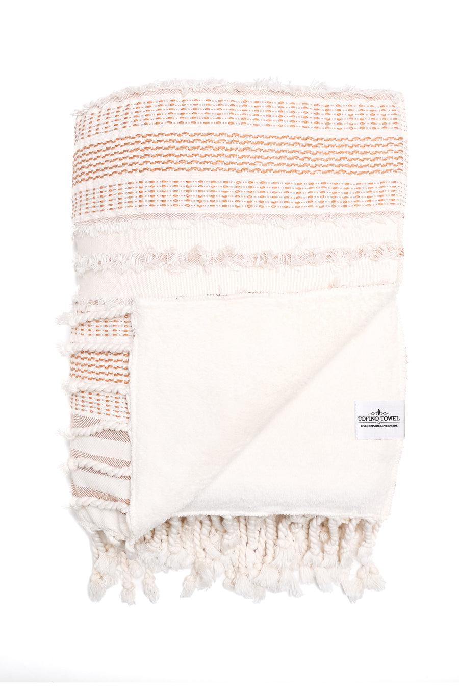 The Ophelia Throw - Camel Stripe-Tofino Towel Co.-Crying Out Loud