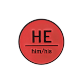 He/Him/His Enamel Pin (4 colours)-Guelph Market-Crying Out Loud