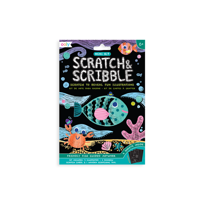 Mini Scratch & Scribble Art Kit: Friendly Fish-Ooly-Crying Out Loud