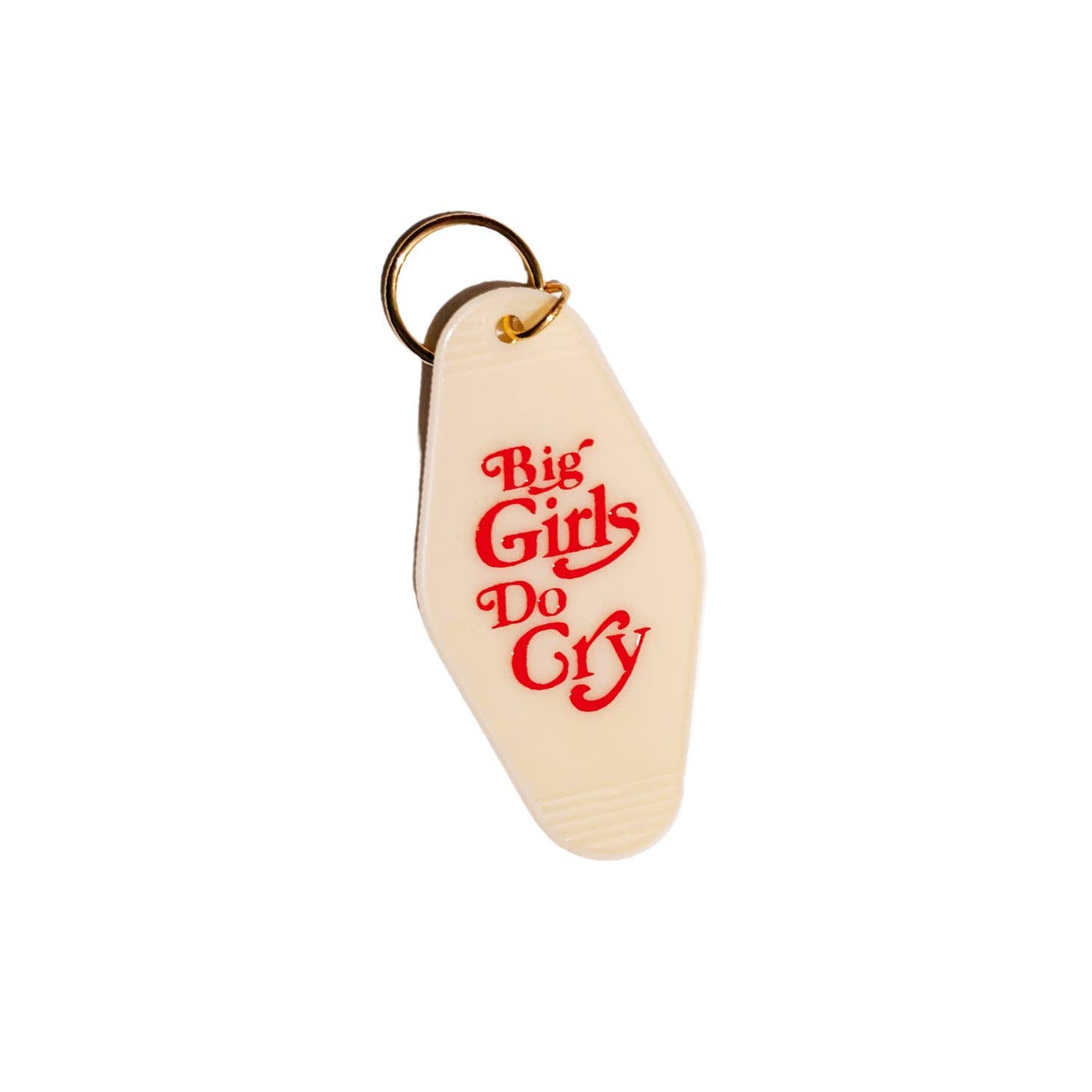 'Big Girls Do Cry' Motel Tag Keychain-Party Mountain Paper Co.-Crying Out Loud