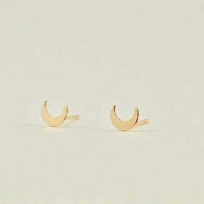 Crescent Moon Gold Fill Studs-Devi Arts Collective-Crying Out Loud