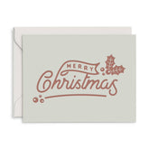 'Merry Christmas Holly Holiday' Card-Ruff House Print Shop-Crying Out Loud