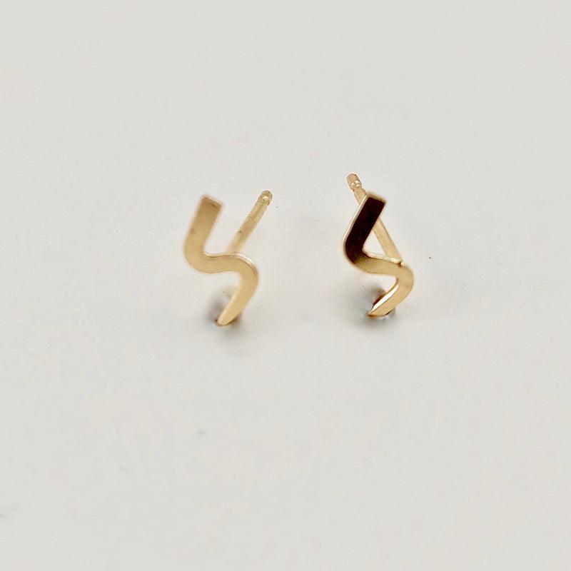 Gold Fill Lightning Studs-Devi Arts Collective-Crying Out Loud