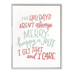 'Holidays - I Care' Card-Ink Meets Paper-Crying Out Loud