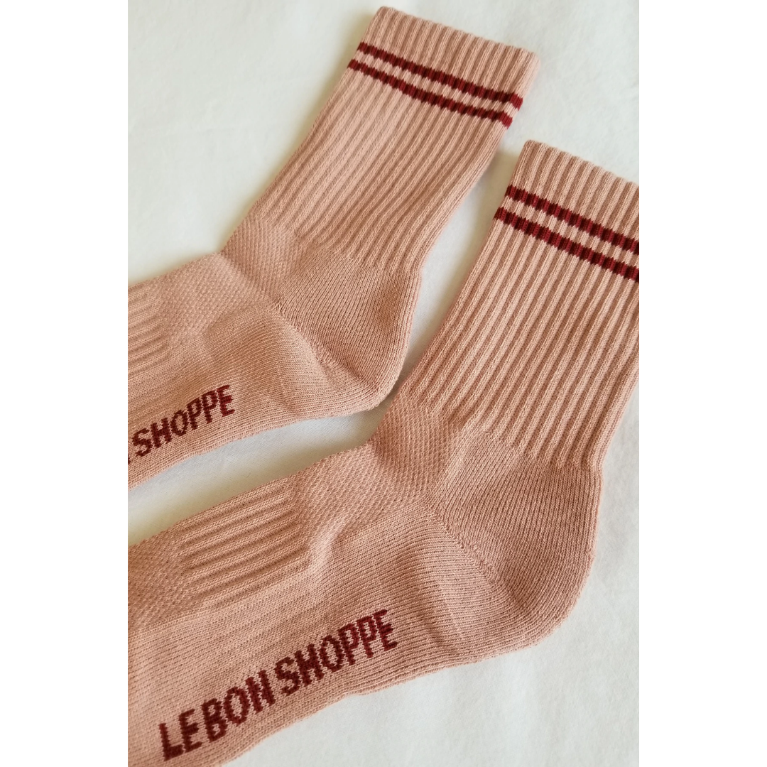 Boyfriend Socks - Vintage Pink-Le Bon Shoppe-Crying Out Loud